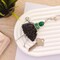 Wrapables Hanging Fashionista Doll Keychain, Crystal Rhinestone Keyring Bag Charm, Festive Green